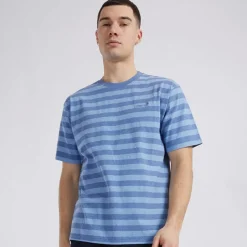 Clearance Levi's Herre Rød Tab Vintage T-shirt Bardo Stribet Bleget Denim
