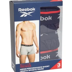 Hot Reebok Herre Redgrave Performance 3-pak Shorts Trunks Sort