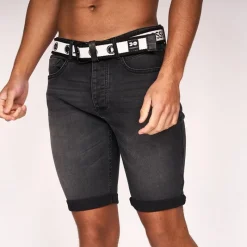 New Crosshatch Herre Reesr Denimshorts Sort
