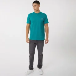 Hot Ellesse Herre Retanna T-shirt med logo på ryggen Mørkegrøn Grøn