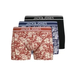 Sale JACK & JONES Herre Retro Blomst Tre Pak Boxer Trusser Ocean Cavern/​Arabian Spice/​Sort