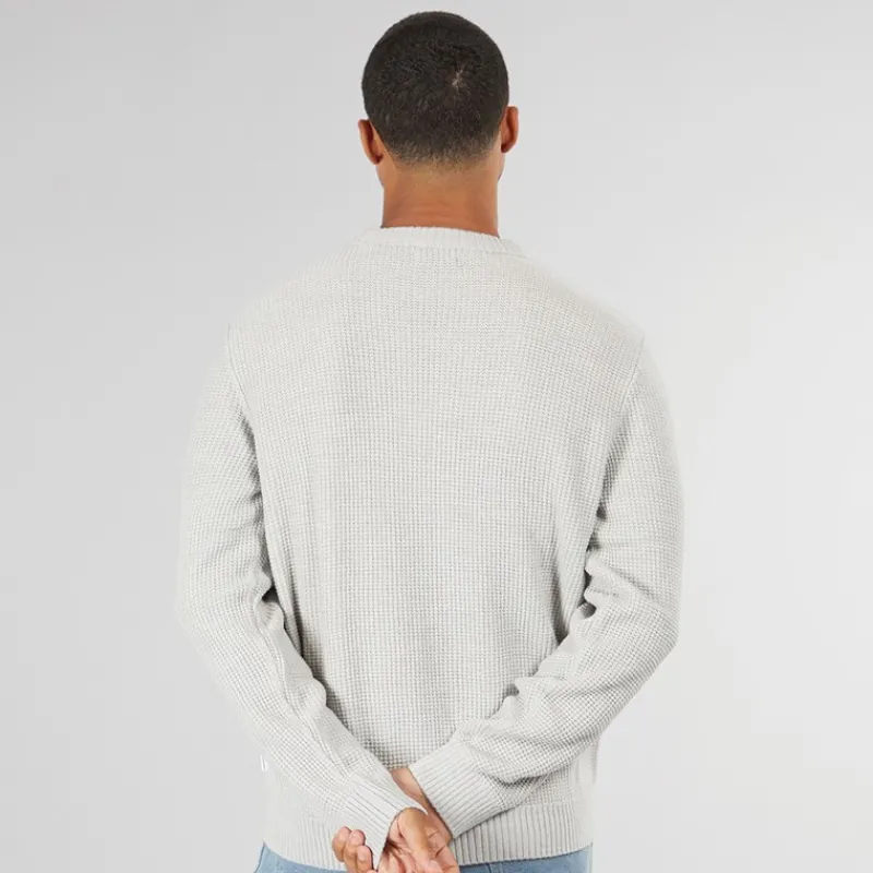 Online JACK & JONES Herre Rice Strikket Jumper Lys Grå Lysegrå