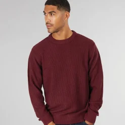 Best JACK & JONES Herre Rice Strikket Jumper Port Rød