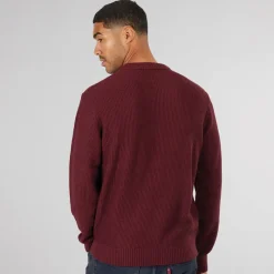 Best JACK & JONES Herre Rice Strikket Jumper Port Rød