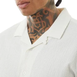 Discount Brave Soul Herre Ripley Skjorter med korte ærmer Hvid