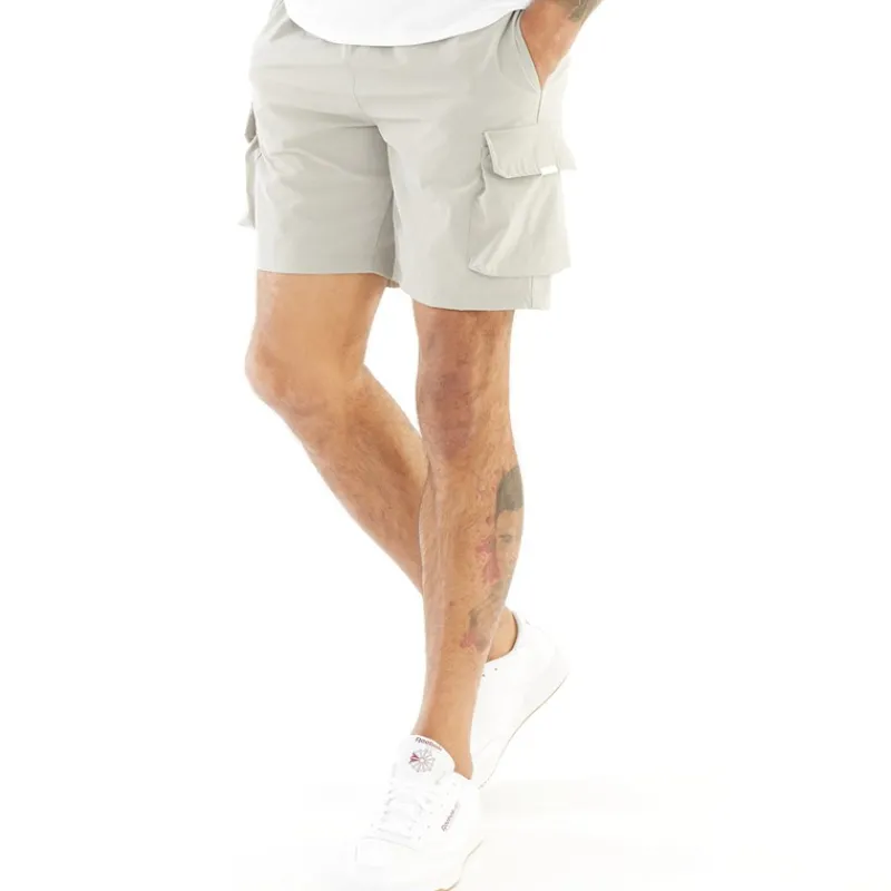 Sale Closure London Herre Ripstop Utility Tech Shorts Sten Grå