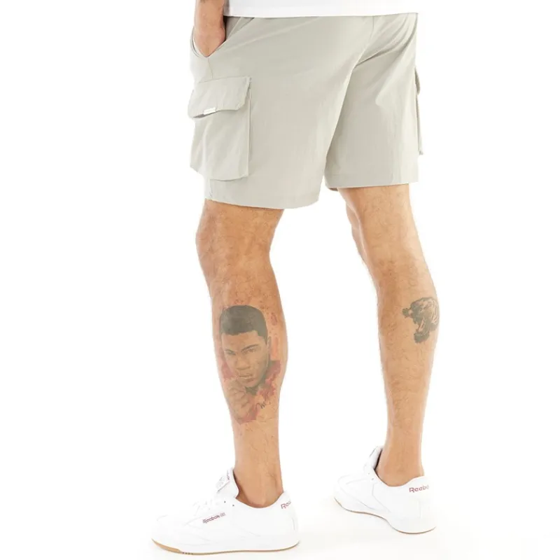 Sale Closure London Herre Ripstop Utility Tech Shorts Sten Grå