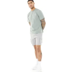 New Closure London Herre Ripstop Utility Tech Shorts Isgrå Grå