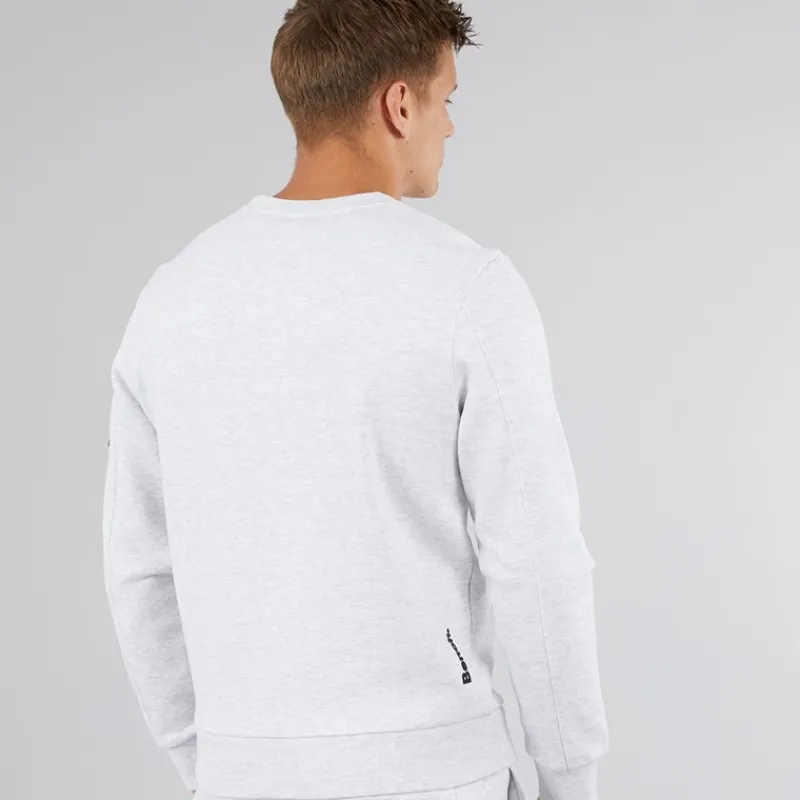 Discount Bench Herre Rissio Utility Sweatshirt Lysegråmeleret Lysegrå Mergel