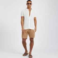 Brave Soul Herre Riverwood Cargo shorts Ecru beige
