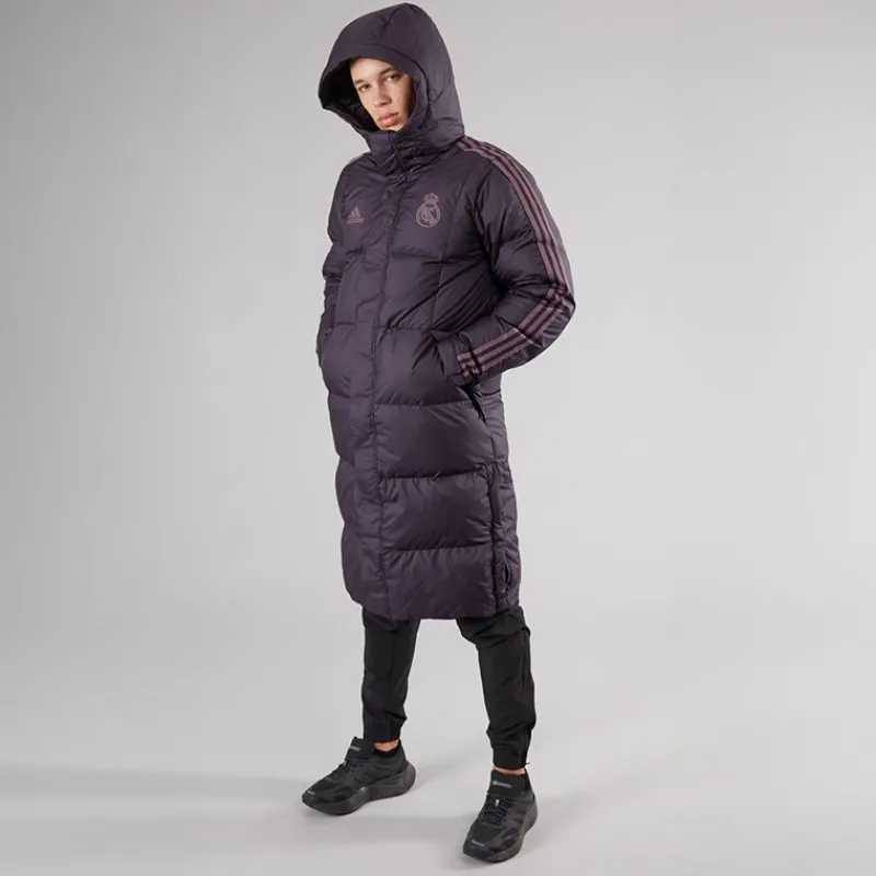 adidas Herre RMCF Real Madrid sæsonbetrukket hættejakke Aurora Black