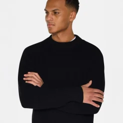 Clearance Minimum Herre Rob Jumper 999 Black Sort