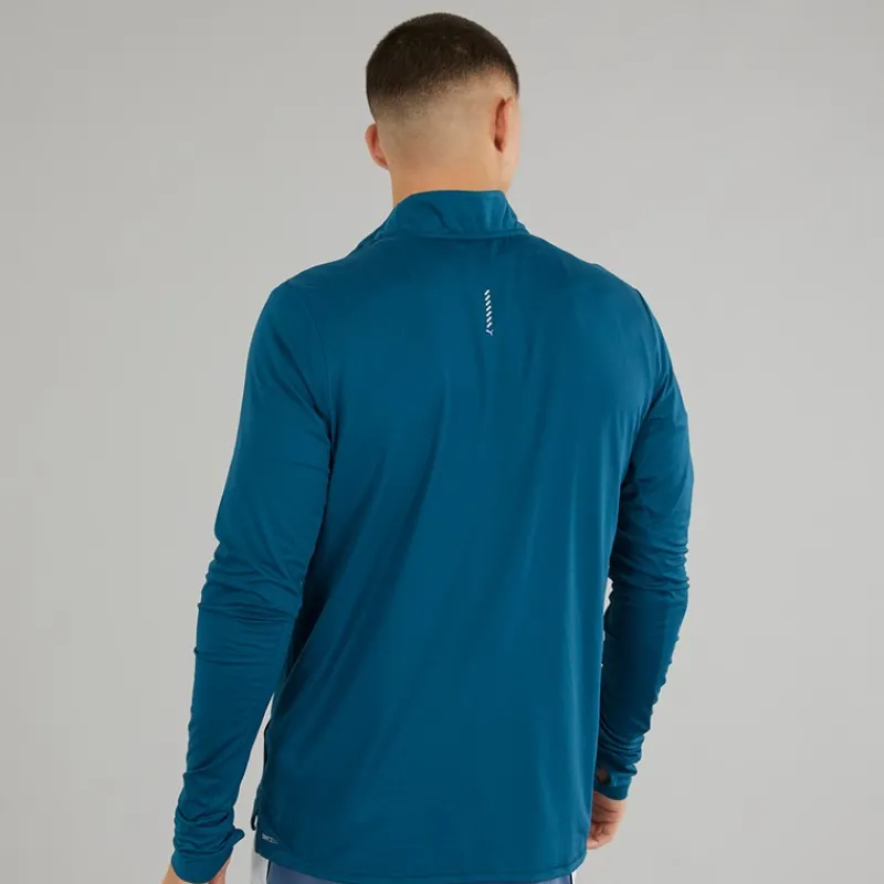 Discount Puma Herre Run Favorit 1/4 Zip Løbe T-shirt Ocean Tropic Blå