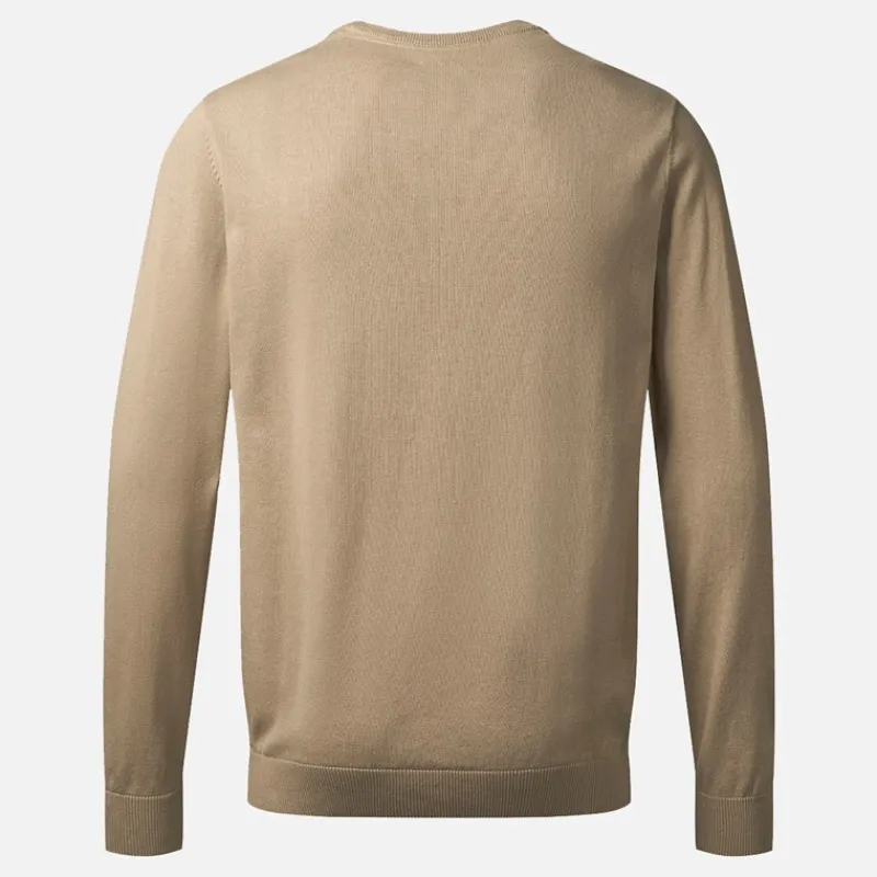 MCS Herre Rund Hals Ellison Strik Sweater Silver Mink Brun