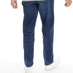Hot Duck and Cover Herre Rushawn Jeans med afslappet pasform Mid Wash Mellemblå