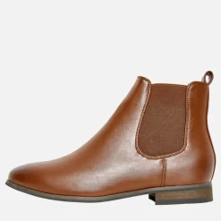 Discount French Connection Herre s PU Chelsea Støvler Tan