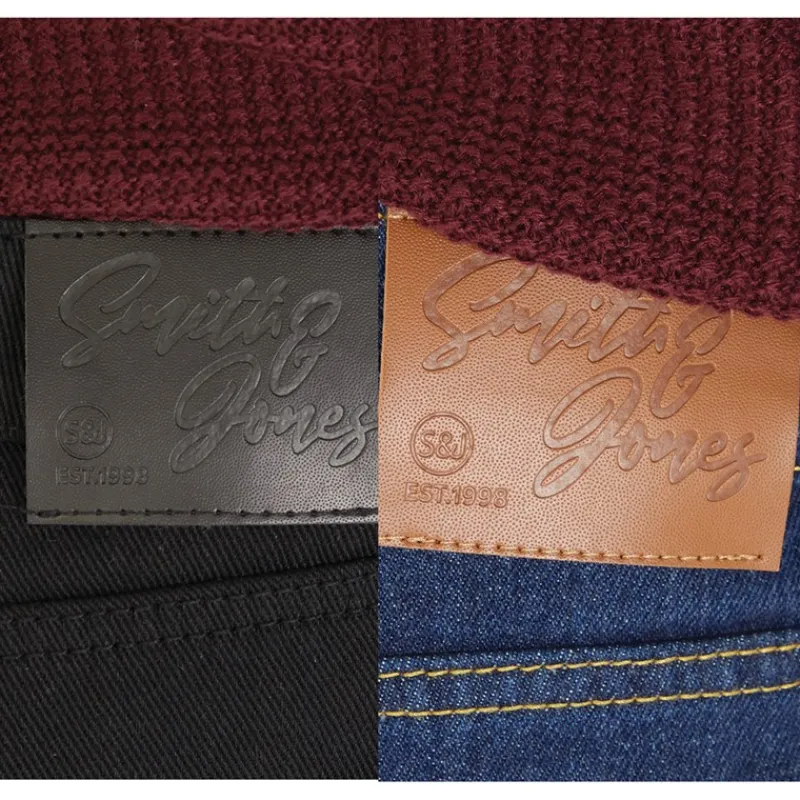 Clearance Smith And Jones Herre Sazzi To-pak Straight Fit Jeans Sort/Mørk Vask Flerfarvet