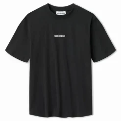 Online Han KJØBENHAVN Herre Script Logo Boxy T-Shirt Sort