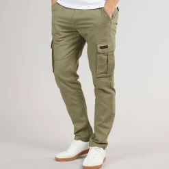 Outlet Bench Herre Sergei Twill Cargobukser Lyse Khaki kakigrøn