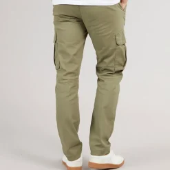 Outlet Bench Herre Sergei Twill Cargobukser Lyse Khaki kakigrøn
