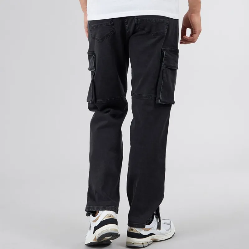 Best Bench Herre Serian Cargo Jeans Vasket Sort