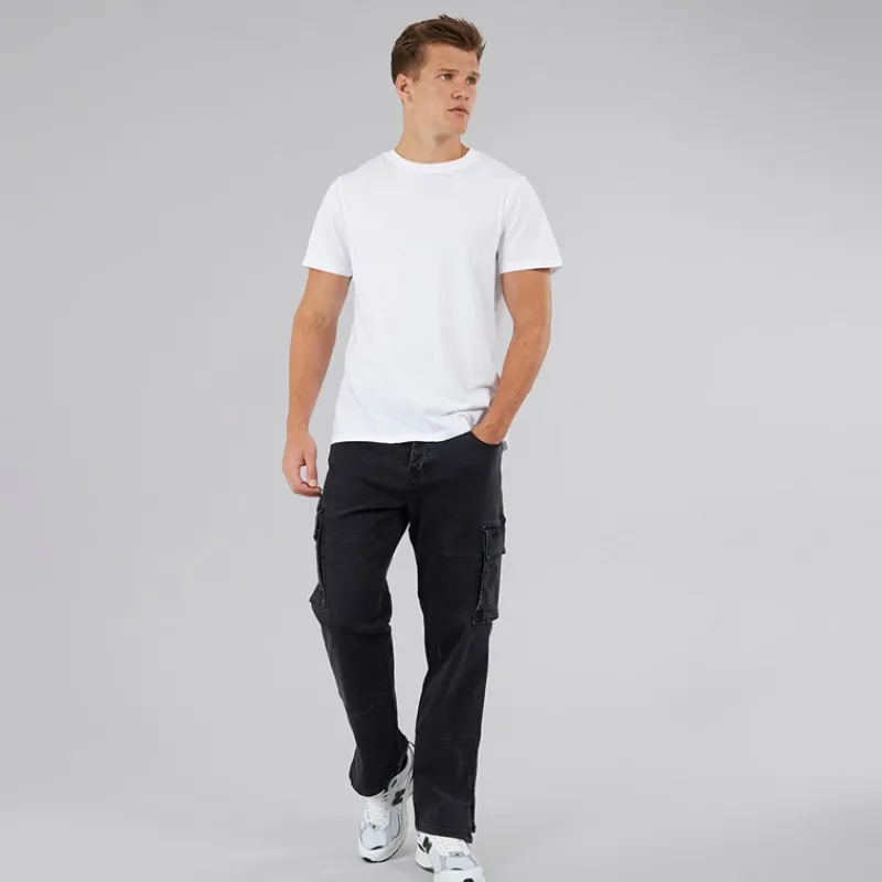 Best Bench Herre Serian Cargo Jeans Vasket Sort