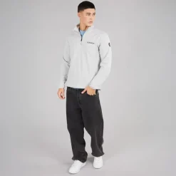 Outlet Napapijri Herre Sesano 1/​2 Zip Top Light Grey Solid