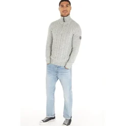 Discount JACK & JONES Herre Shane Strikket Trøje Sølv Birke Grå Mergel