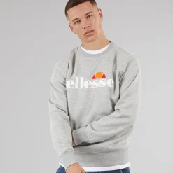 Sale Ellesse Herre Sikanni Sweatshirt Light Grey Marl Lysegrå Mergel