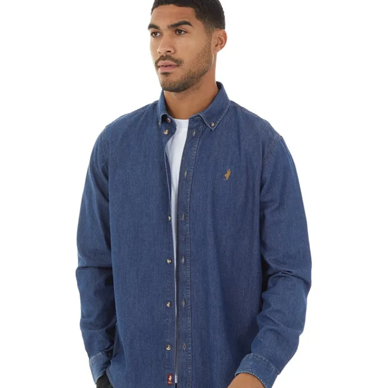 Outlet MCS Herre Skjorte med Knapper Denim