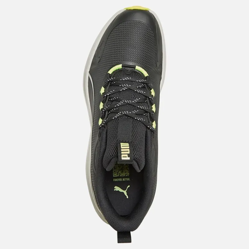 Sale Puma Herre Skyrocket Lite Trail Løbesko /Fjergrå/Gult Alarm Sort
