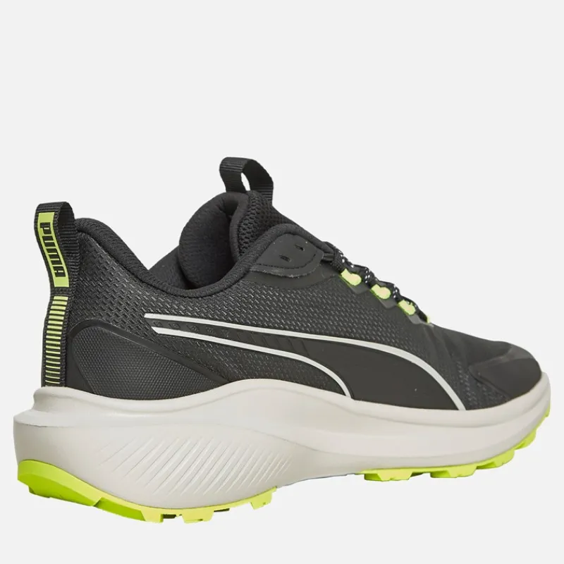 Sale Puma Herre Skyrocket Lite Trail Løbesko /Fjergrå/Gult Alarm Sort