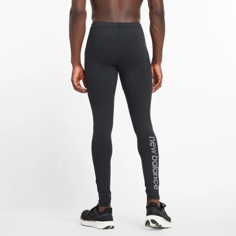 New New Balance Herre Sleek NB Dry Reflekterende Løbe Tight Leggings Sort