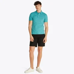 Outlet Tommy Hilfiger Herre Slim Polo Hazy Teal Grønblå