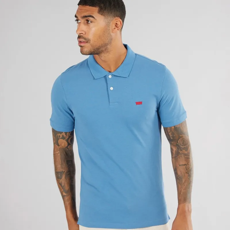 Outlet Levi's Herre Slim Polo Shirt Federal Blue Blå