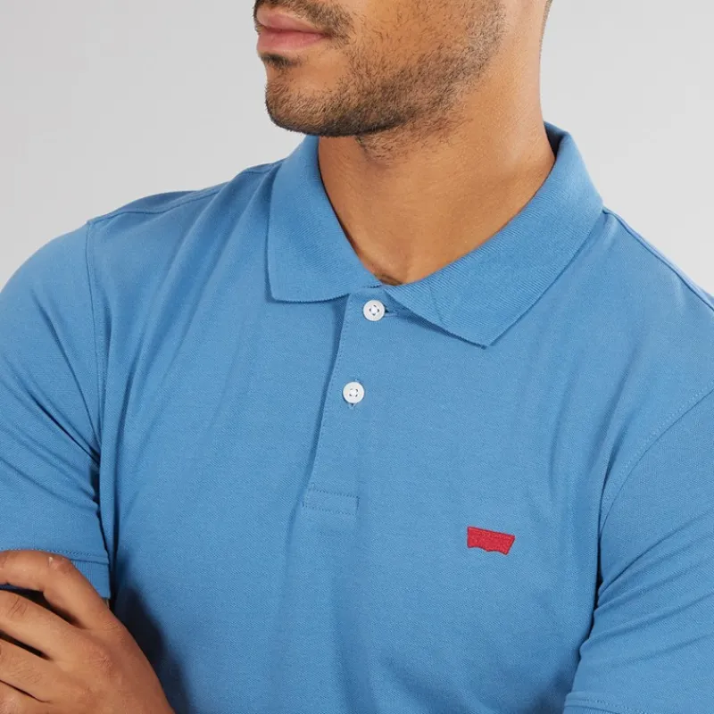 Outlet Levi's Herre Slim Polo Shirt Federal Blue Blå
