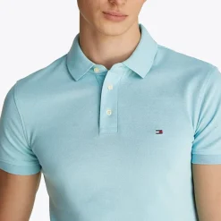 Tommy Hilfiger Herre Slim Polo Tradewinds Aqua Lyseblå