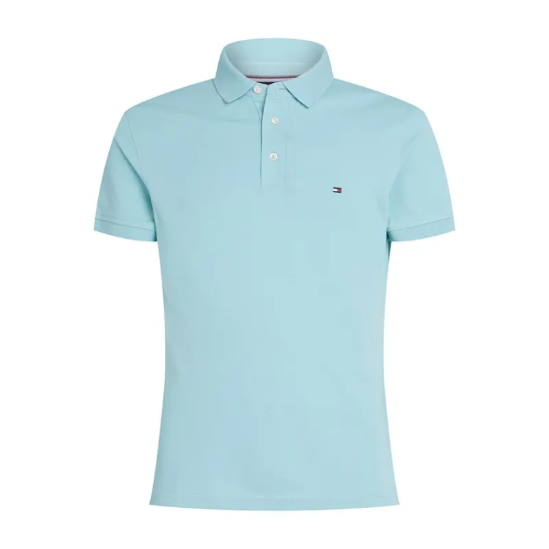 Tommy Hilfiger Herre Slim Polo Tradewinds Aqua Lyseblå