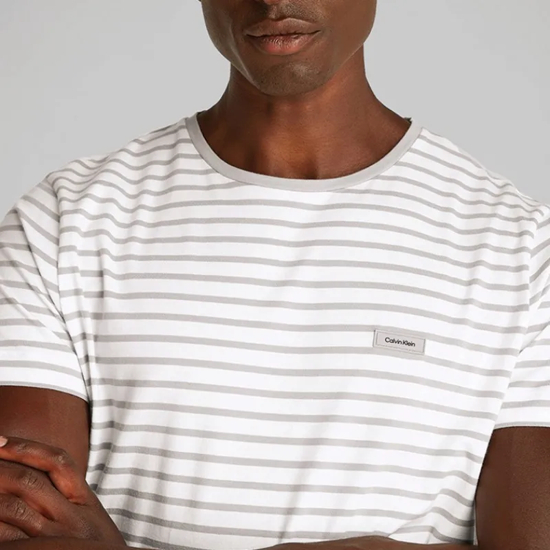 Hot Calvin Klein Herre Slim Stribe T-Shirt K10K1141770K6