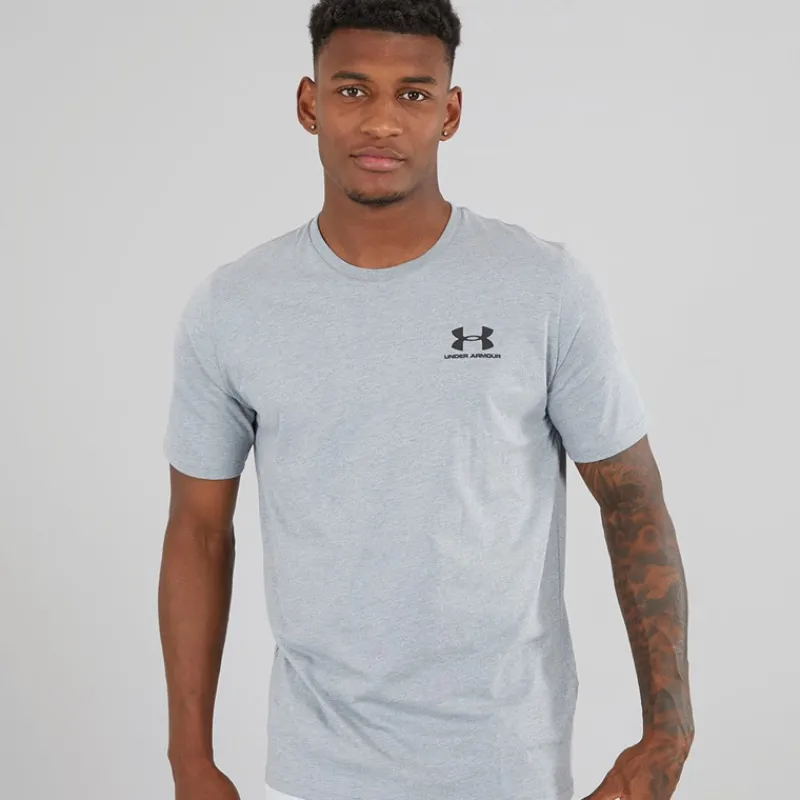 Sale Under Armour Herre Sportstyle T-Shirt Lys Grå Mergel Lysegrå Mergel