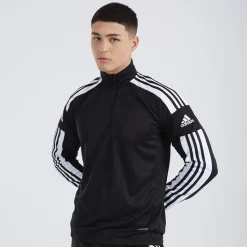 New adidas Herre Squadra 21 1/​4 lynlås træningstop /​Hvid Sort