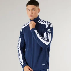 New adidas Herre Squadra 21 1/4 Zip træningstop Navy/Hvid
