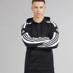 Hot adidas Herre Squadra 21 Pullover Træningshættetrøje Sort/​Hvid