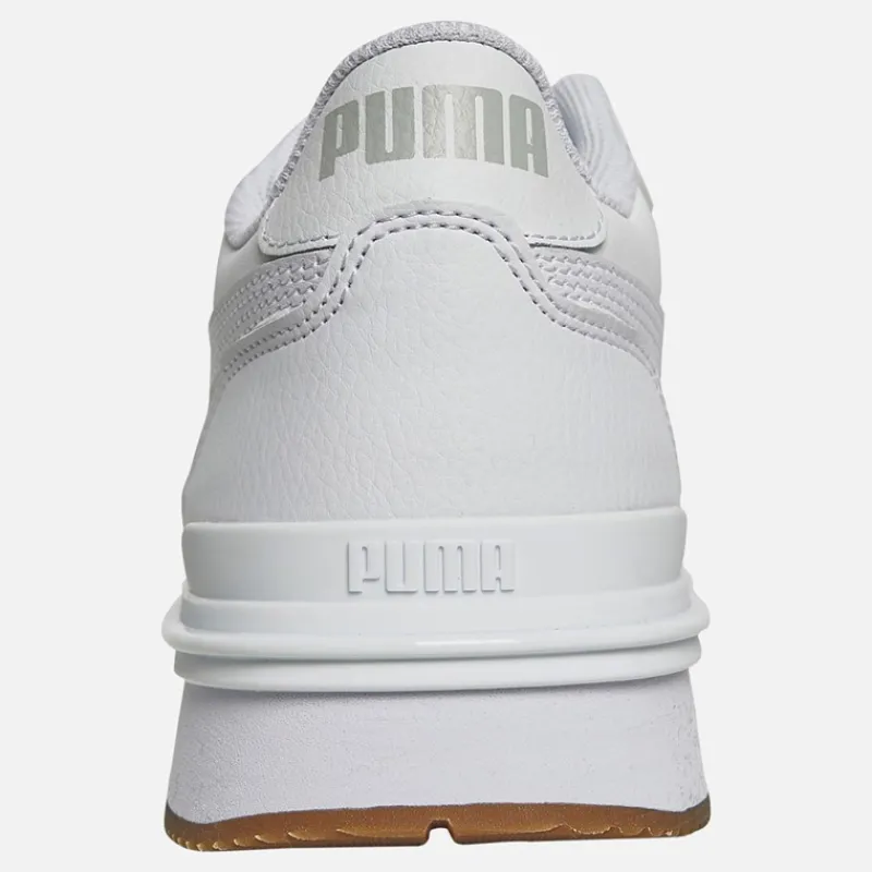 Best Puma Herre ST Runner V4 Læder Sneakers /Isgrå/Gummi Hvid