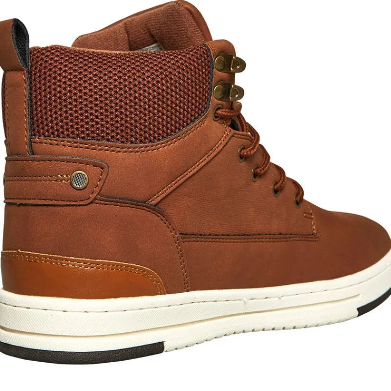 Discount Crosshatch Herre Staiger Hi-Top Sneakers Brun Gyldenbrun