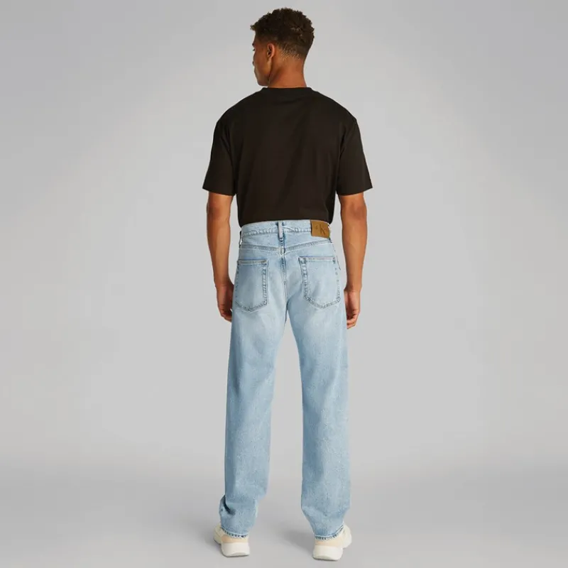 Outlet Calvin Klein Jeans Herre Standard Straight Jeans Denim Lys