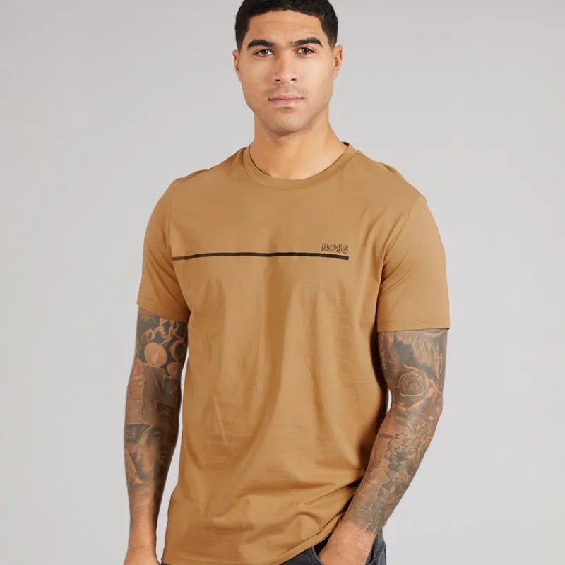 Outlet BOSS Herre Stormfisk T-shirt Medium Beige Brun
