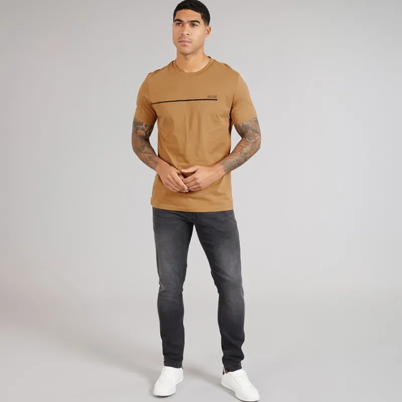 Outlet BOSS Herre Stormfisk T-shirt Medium Beige Brun