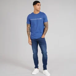 Clearance BOSS Herre Stormfisk T-shirt Open Blue Blå