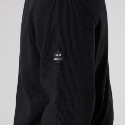 Best Solid Herre strik cardigan True Black Sort